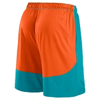 Men's Fanatics Aqua/Orange Miami Dolphins Big & Tall Launch Shorts