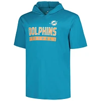 Men's Fanatics Aqua Miami Dolphins Big & Tall Hoodie T-Shirt