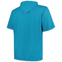 Men's Fanatics Aqua Miami Dolphins Big & Tall Hoodie T-Shirt