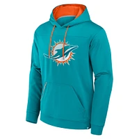 Men's Fanatics Aqua Miami Dolphins Defender Pullover Hoodie