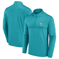 Men's Fanatics  Aqua Miami Dolphins Head-to-Head Quarter-Zip Pullover