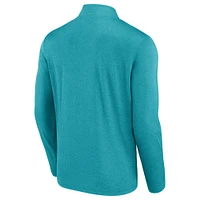 Men's Fanatics  Aqua Miami Dolphins Head-to-Head Quarter-Zip Pullover