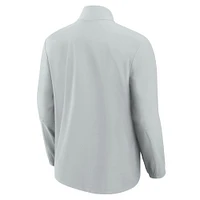 Men's Fanatics Gray Miami Dolphins Front Office Micro Tonal Full-Zip Jacket