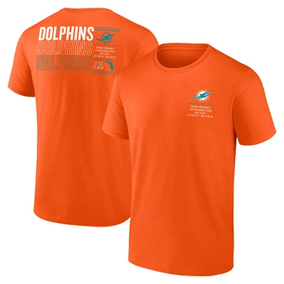 T-shirt Fanatics Orange Miami Dolphins Repeat Stats pour homme