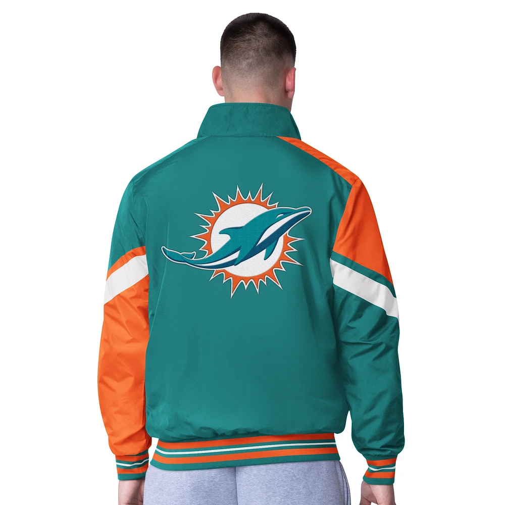 Veste réversible entièrement zippée G-III Extreme Aqua Miami Dolphins Strong Arm pour homme
