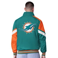 Veste réversible entièrement zippée G-III Extreme Aqua Miami Dolphins Strong Arm pour homme
