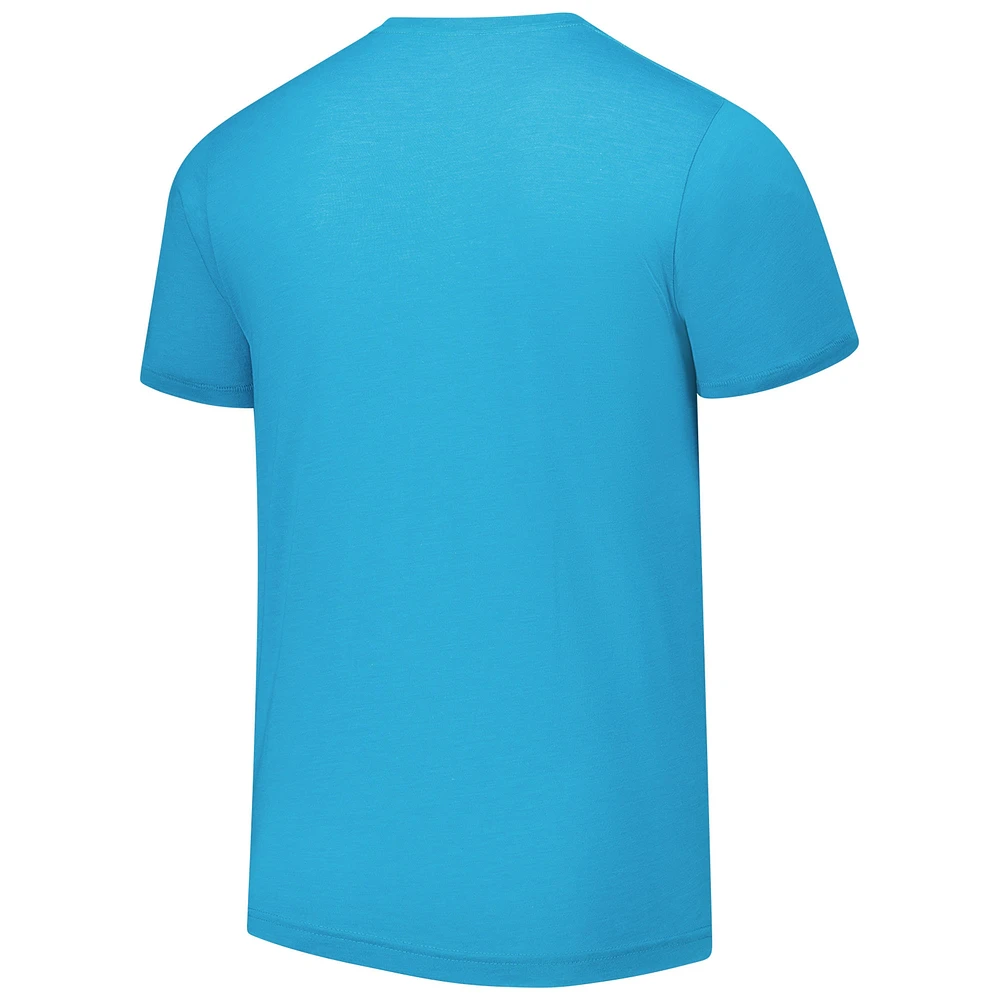 Men's Homage Dan Marino Aqua Miami Dolphins NFL Blitz Retired Player Tri-Blend T-Shirt