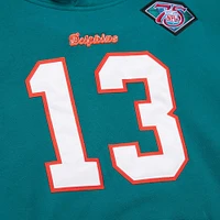 Men's Mitchell & Ness Dan Marino Aqua Miami Dolphins Retired Player Name Number Pullover Hoodie