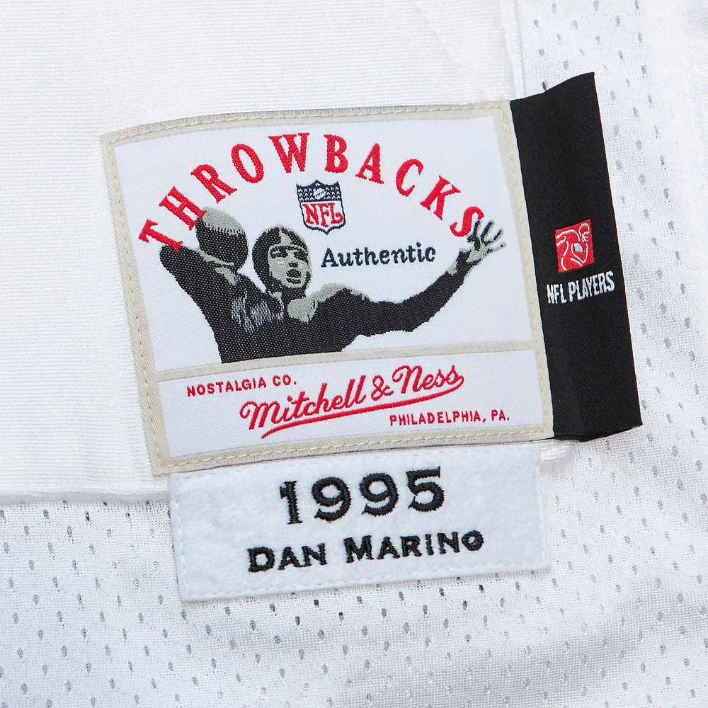 Men's Mitchell & Ness Dan Marino White Miami Dolphins 1995 Authentic Throwback Retired Player Pocket Jersey