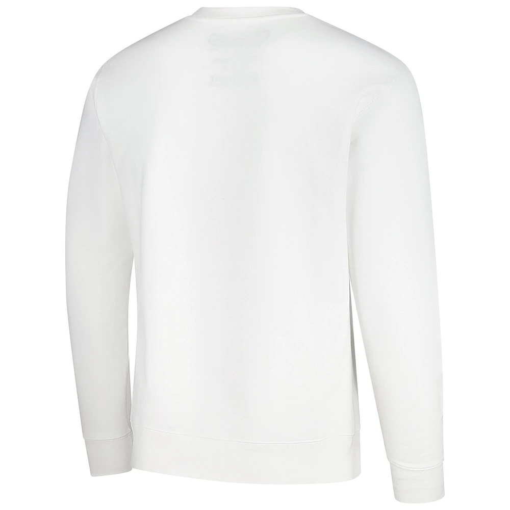 Men's Mitchell & Ness x Bud Light White Miami Dolphins The Crest Pullover Sweatshirt