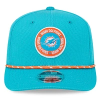 Men's New Era Aqua Miami Dolphins 2024 Sideline 9SEVENTY Stretch-Snap Hat