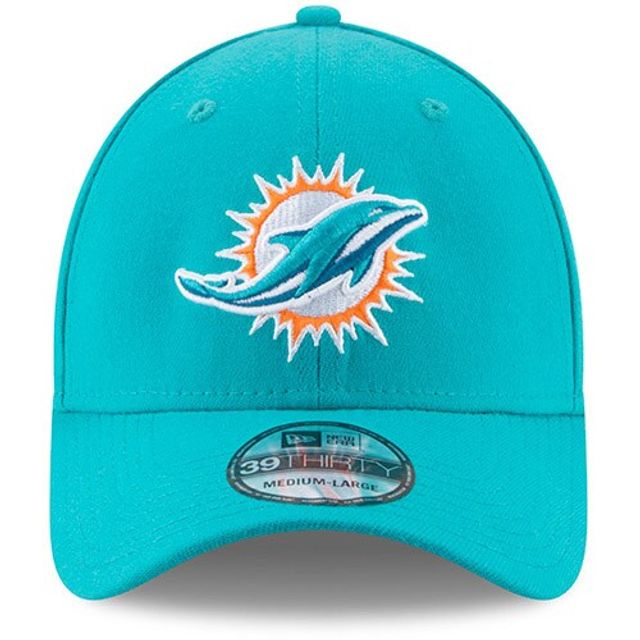 Casquette classique New Era Aqua Miami Dolphins 39THIRTY Flex Team pour homme