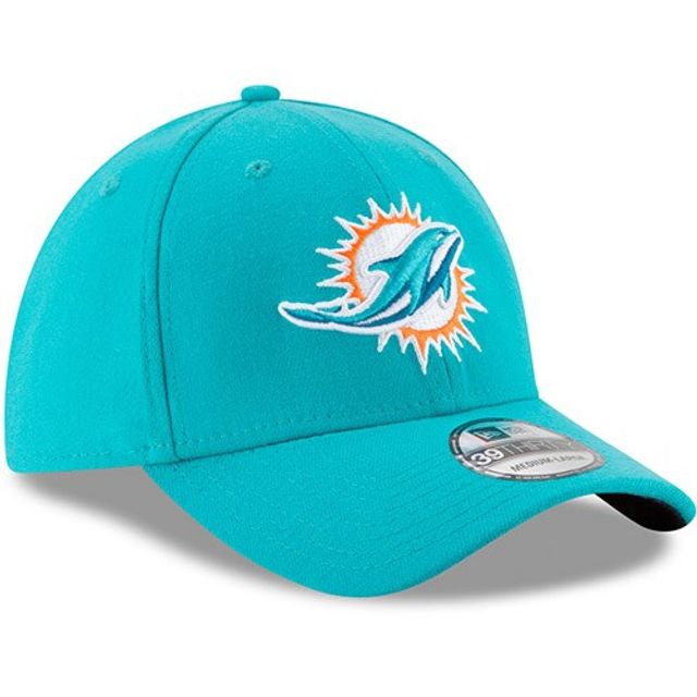 Casquette classique New Era Aqua Miami Dolphins 39THIRTY Flex Team pour homme