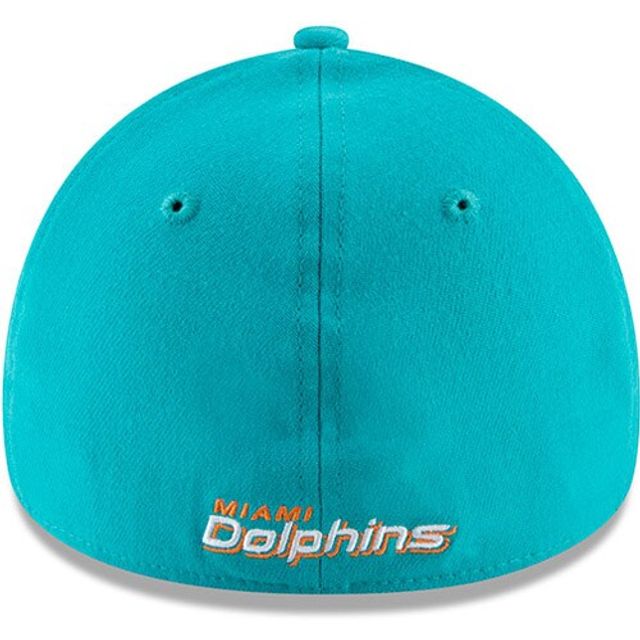 Casquette classique New Era Aqua Miami Dolphins 39THIRTY Flex Team pour homme
