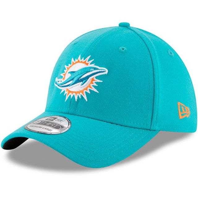 Casquette classique New Era Aqua Miami Dolphins 39THIRTY Flex Team pour homme