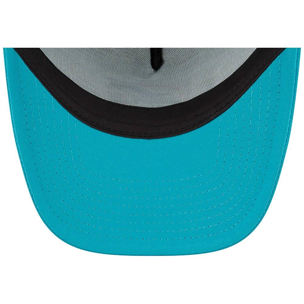 Men's New Era Aqua Miami Dolphins  A-Frame Trucker 9FORTY Adjustable Hat