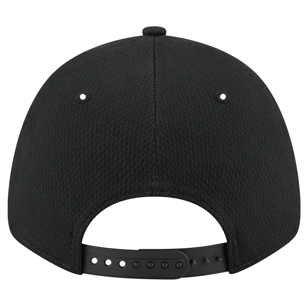 Casquette ajustable noire New Era Miami Dolphins Throwback Main B-Dub 9FORTY pour homme