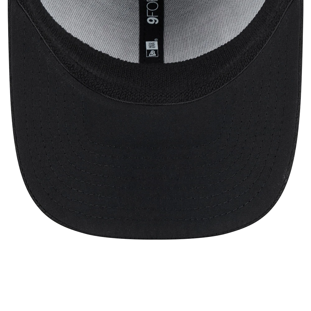 Casquette ajustable noire New Era Miami Dolphins Throwback Main B-Dub 9FORTY pour homme