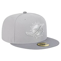 Casquette ajustée Iron Cloud 59FIFTY pour homme New Era gris/graphite Miami Dolphins