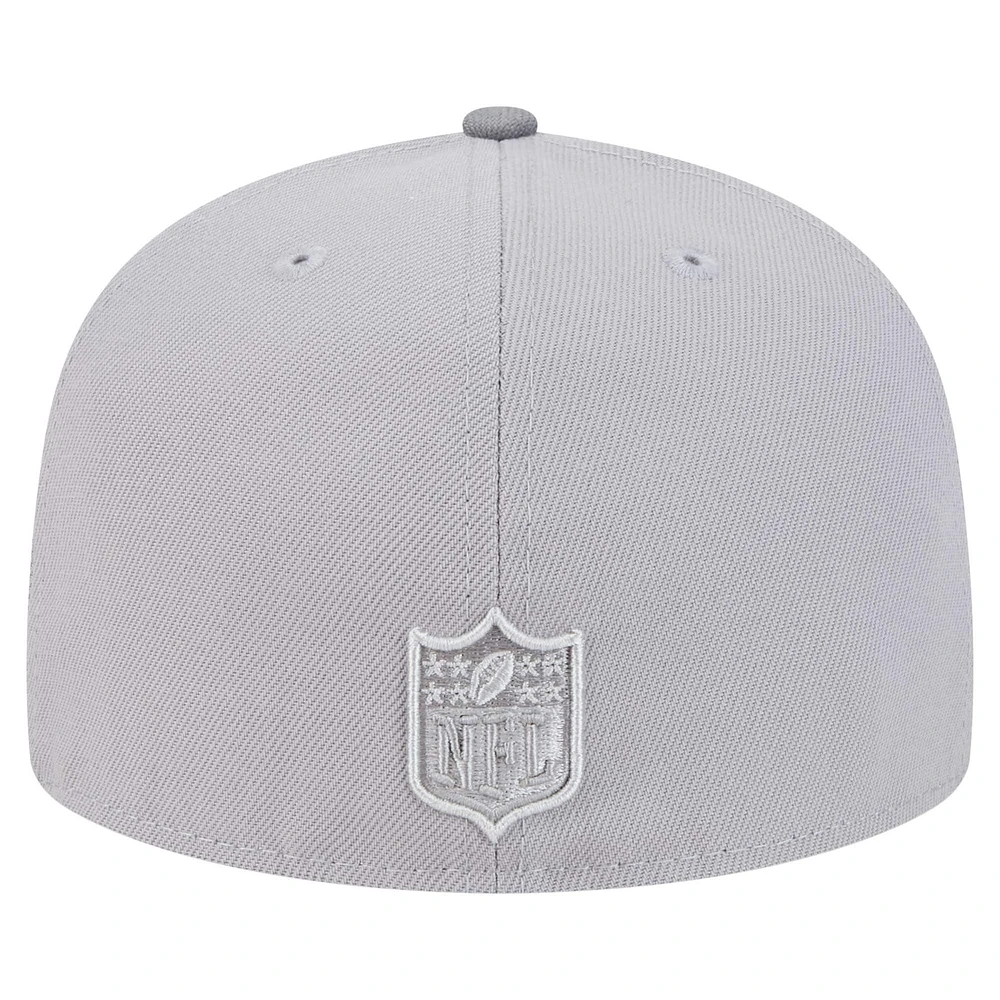 Casquette ajustée Iron Cloud 59FIFTY pour homme New Era gris/graphite Miami Dolphins
