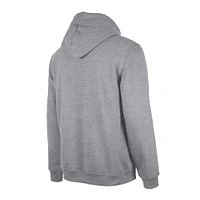 Men's New Era Heather Gray Miami Dolphins Retro Pullover Hoodie