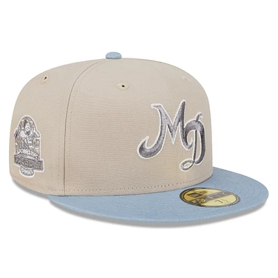 Casquette ajustée bicolore 59FIFTY City Originals Lifestyle pour homme New Era Stone/Bleu clair Miami Dolphins
