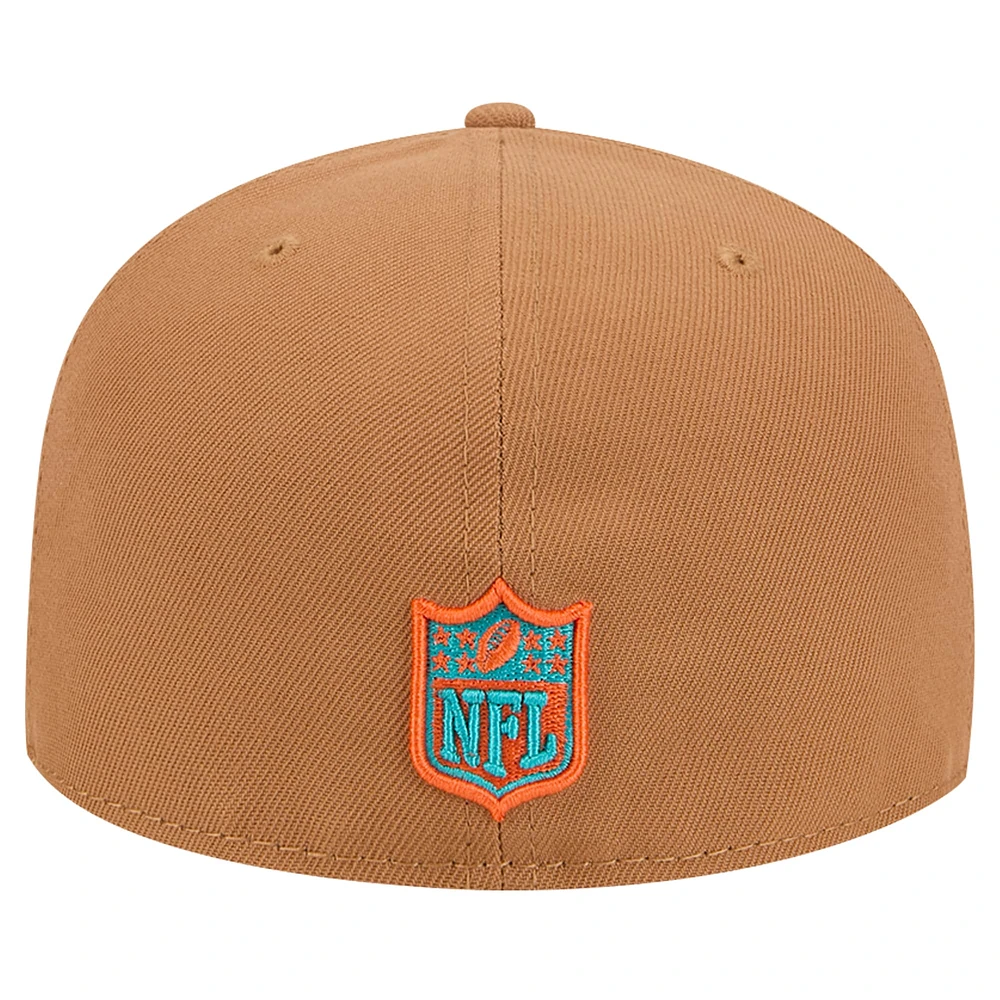 Casquette ajustée 59FIFTY New Era pour hommes des Miami Dolphins Color Pack avec patch latéral