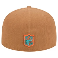 Casquette ajustée 59FIFTY New Era pour hommes des Miami Dolphins Color Pack avec patch latéral