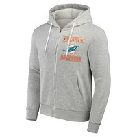 Men's NFL x Darius Rucker Collection by Fanatics Gray Miami Dolphins Full-Zip Hoodie
