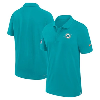 Polo Nike Aqua Miami Dolphins 2024/25 Sideline Performance pour homme