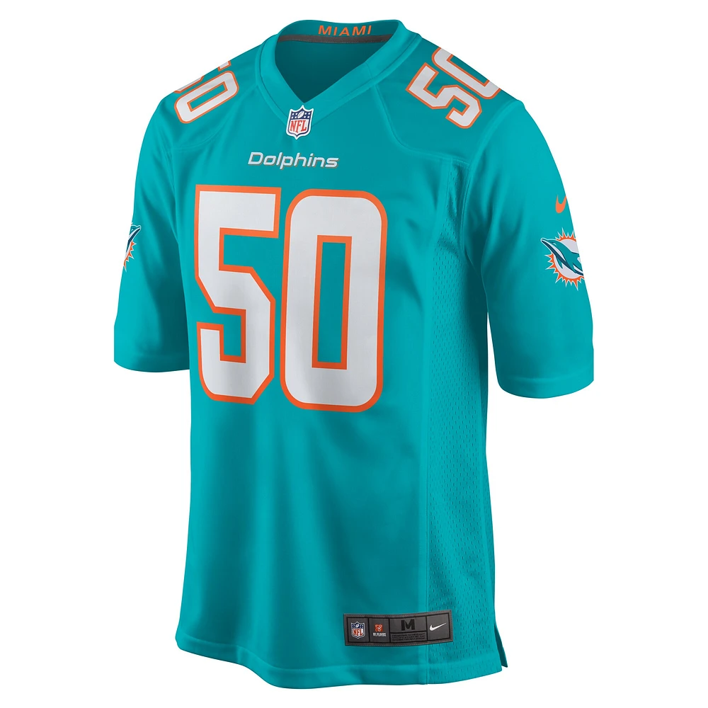 Men's Nike Chase Winovich  Aqua Miami Dolphins Team Game Jersey