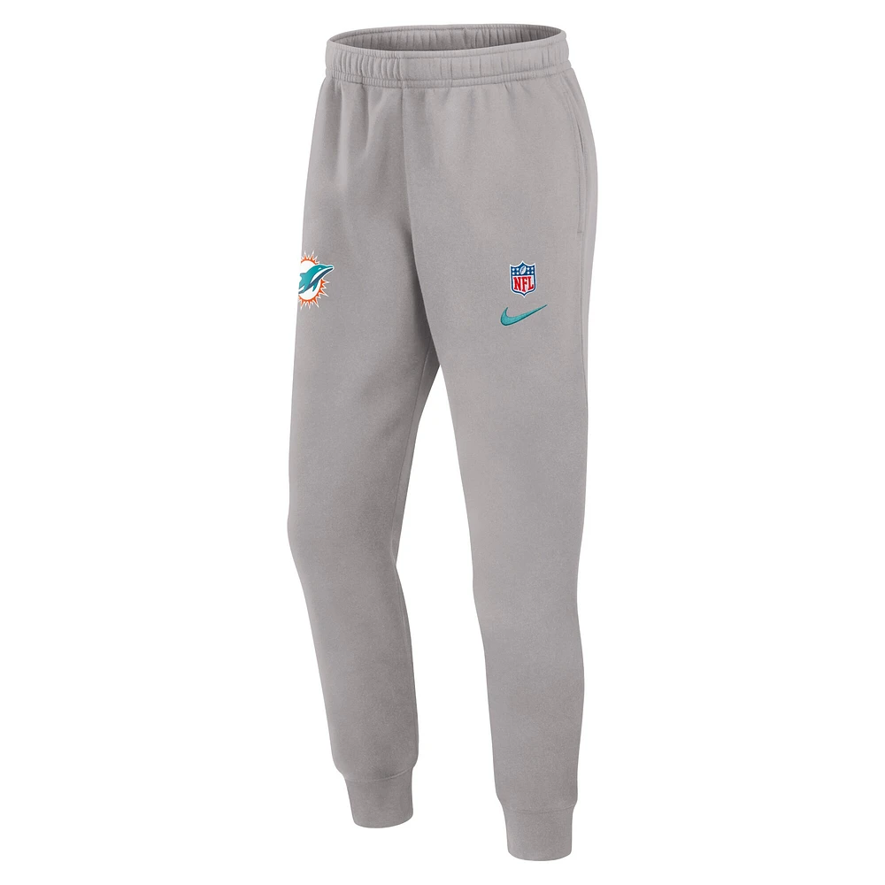 Men's Nike Gray Miami Dolphins 2024 Sideline Club Pants