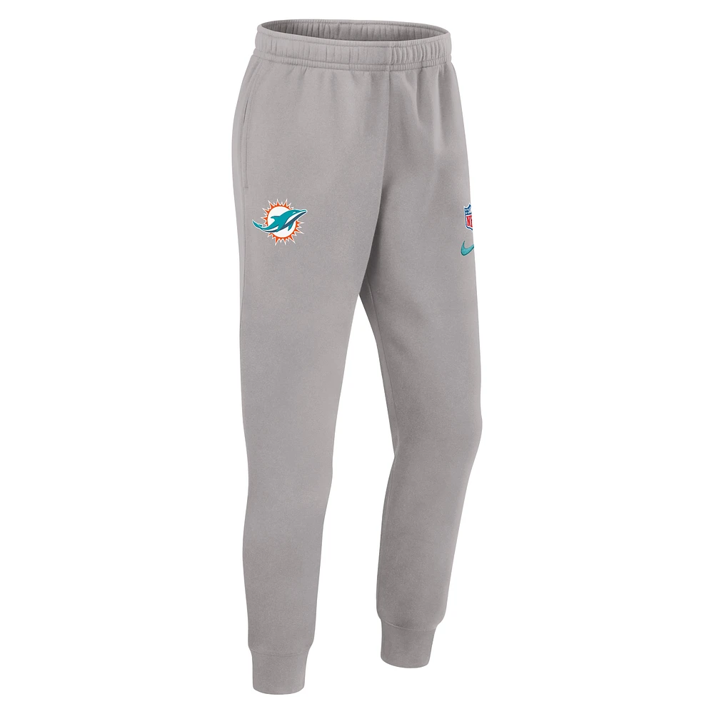Men's Nike Gray Miami Dolphins 2024 Sideline Club Pants