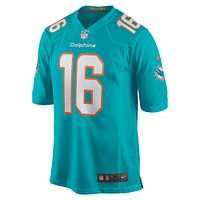 Men's Nike Jake Bailey Aqua Miami Dolphins Game Player Jersey