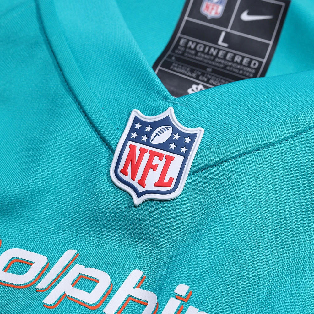 Men's Nike Jason Taylor Aqua Miami Dolphins Game Retired Player Jersey