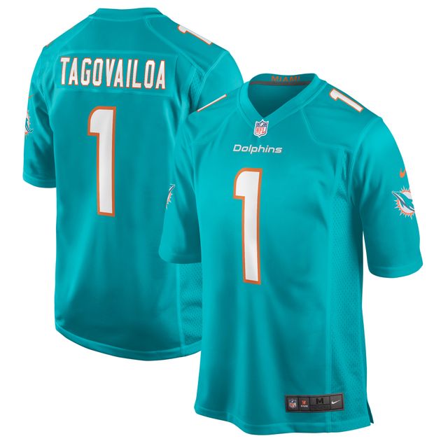 Homme Nike Tua Tagovailoa Aqua Miami Dolphins - Maillot Joueur Fini le Jeu