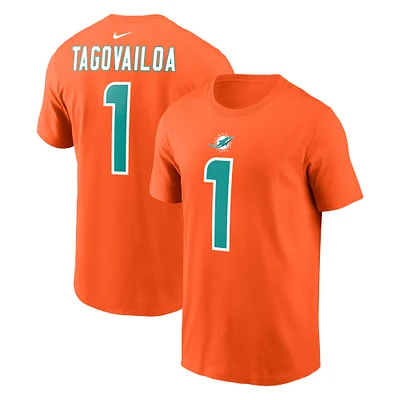 Men's Nike Tua Tagovailoa Miami Dolphins Player Name & Number T-Shirt