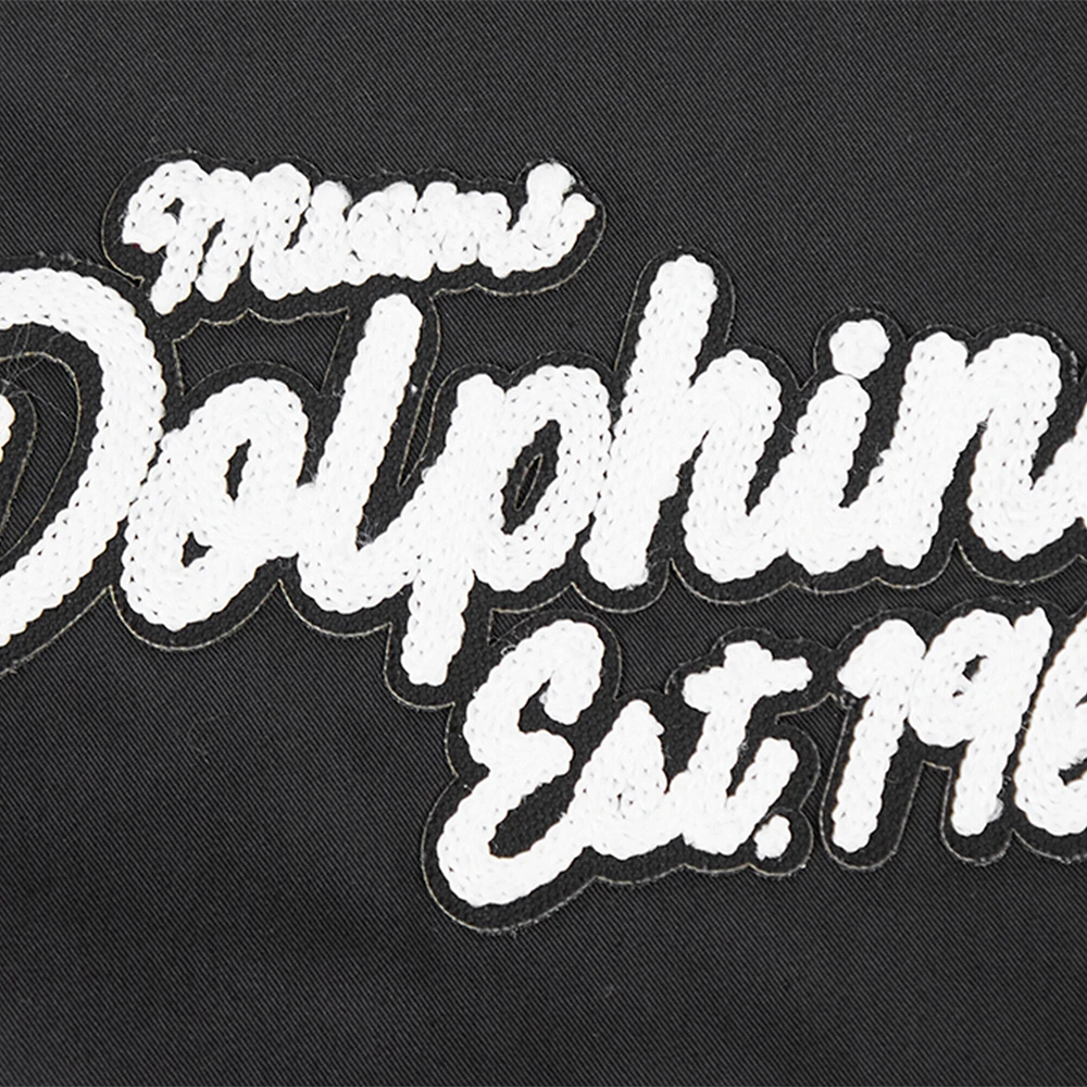 Men's Pro Standard Black Miami Dolphins Paint The City Twill Full-Zip Jacket