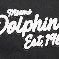 Men's Pro Standard Black Miami Dolphins Paint The City Twill Full-Zip Jacket