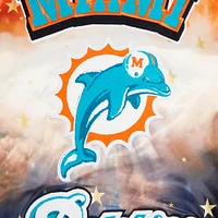 Men's Pro Standard Cream Miami Dolphins Sublimated Satin Full-Snap Jacket