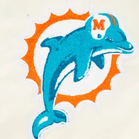 Men's Pro Standard Cream Miami Dolphins Sublimated Satin Full-Snap Jacket