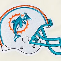 Men's Pro Standard Cream Miami Dolphins Sublimated Satin Full-Snap Jacket