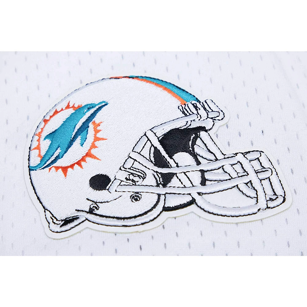 Men's Pro Standard Tyreek Hill White Miami Dolphins Mesh Baseball Button-Up T-Shirt