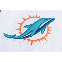 Men's Pro Standard Tyreek Hill White Miami Dolphins Mesh Baseball Button-Up T-Shirt