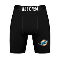 Men's Rock Em Socks Miami Dolphins Primary Crew & Boxer Briefs Combo Pack