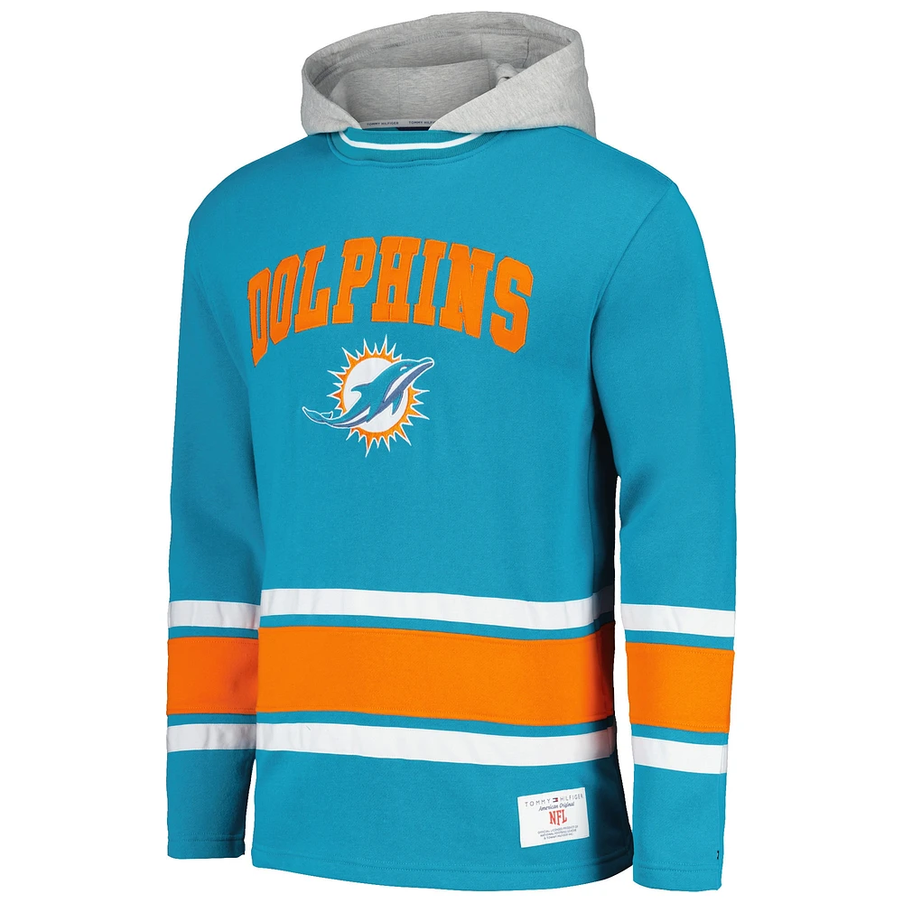 Men's Tommy Hilfiger Aqua Miami Dolphins Ivan Fashion Pullover Hoodie