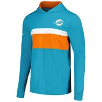Men's Tommy Hilfiger  Aqua Miami Dolphins Morgan Long Sleeve Hoodie T-Shirt