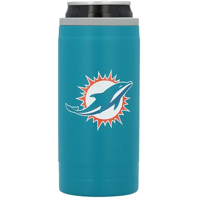 Dauphins de Miami 12 oz. Flipside Powdercoat Slim Refroidisseur de canettes