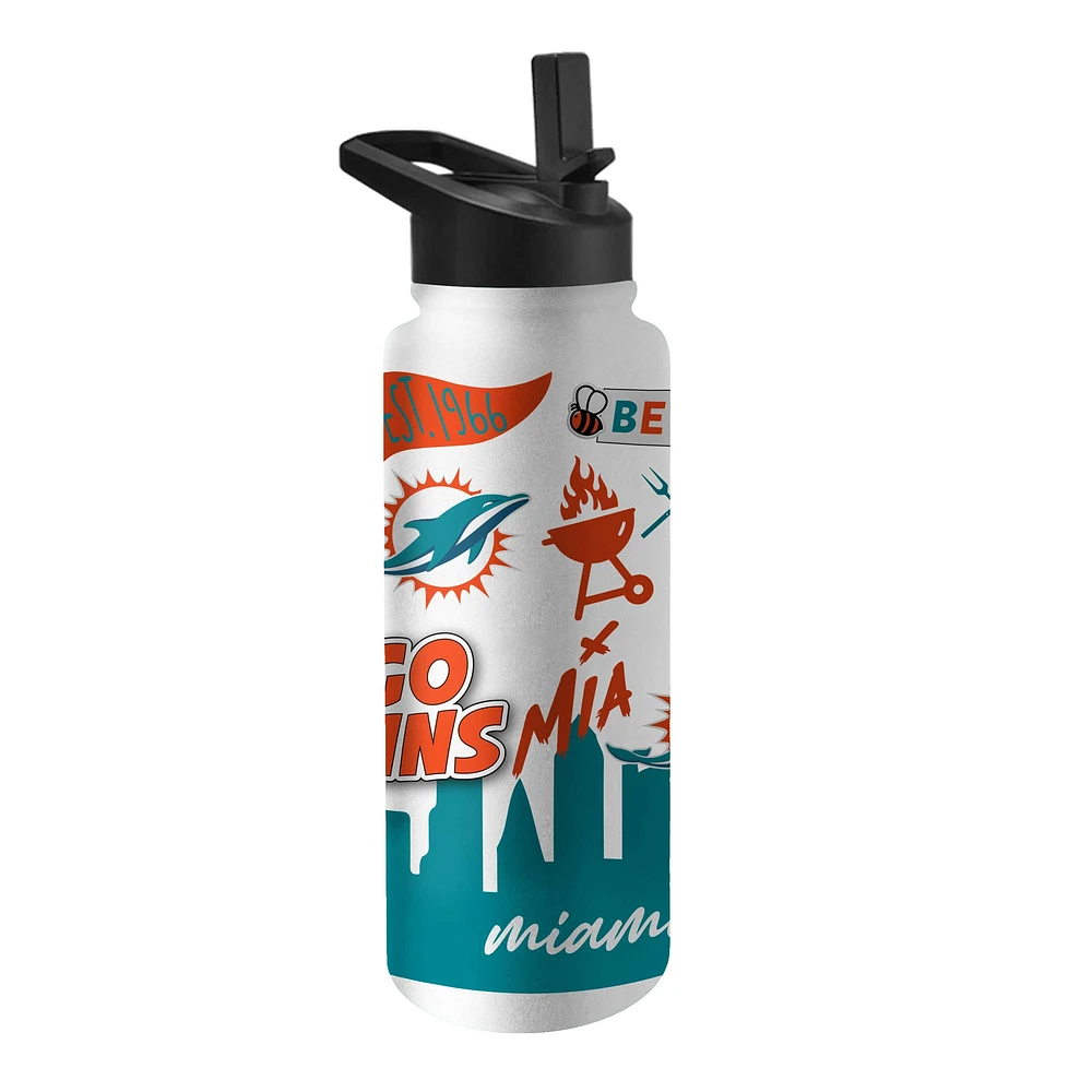 Miami Dolphins 34oz. Native Quencher Bottle