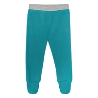 Ensemble 3 pièces pour nouveau-né et bébé Miami Dolphins Little Champ, body à manches longues, pantalon bonnet revers